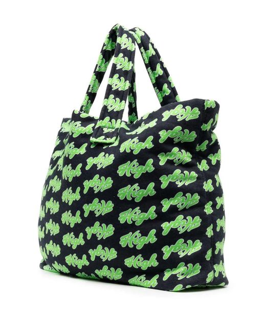 Natasha Zinko Green All-Over High-Print Tote Bag