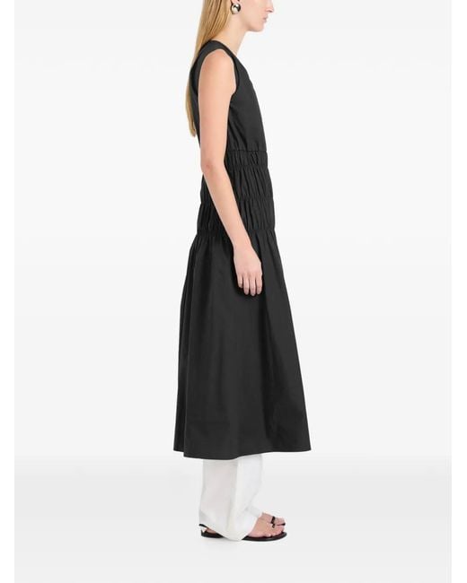 Proenza Schouler Black Jenna Tiered Midi Dress
