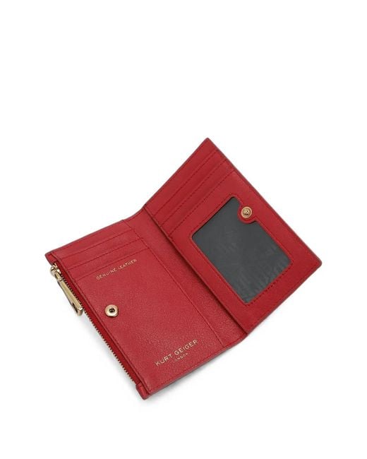 Kurt Geiger Red Crystal-Embellished Wallet