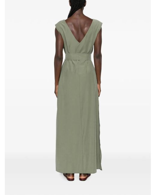 MOUTAKI Green Belted Maxi Dress
