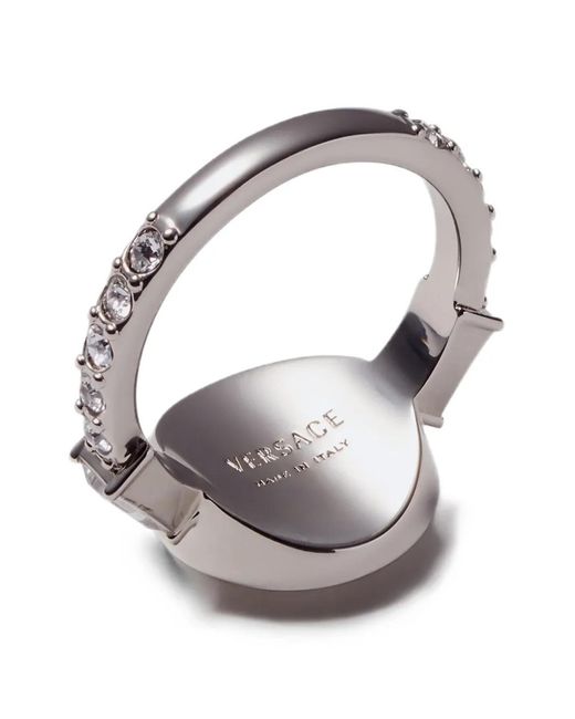 Versace Black Bright Medusa Crystal Ring