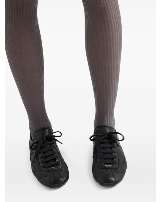 Prada Black Sneakers mit Schnürung