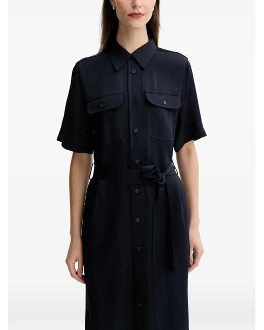 Gant Black Buttoned Belted Dress