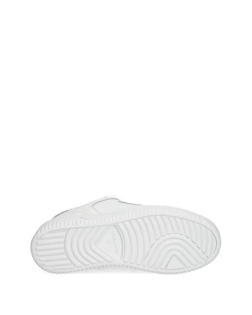 AllSaints White Regan Plux Panelled Lace-Up Sneakers for men