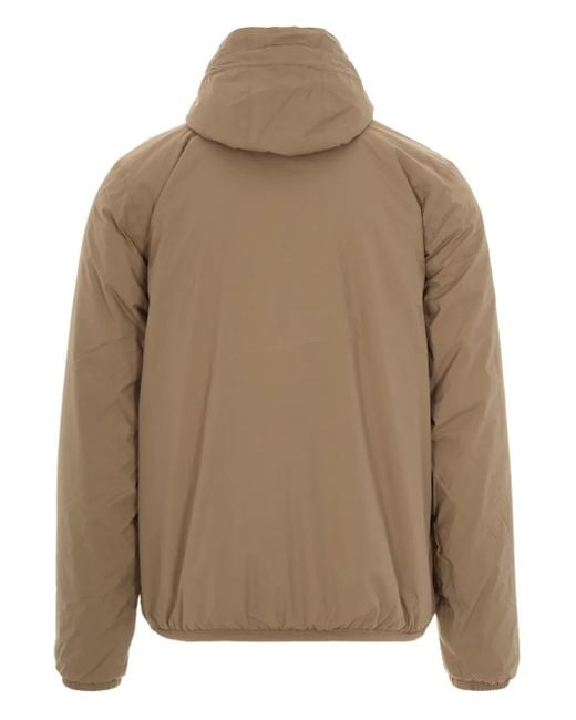 K-Way Brown Logo-Print Jacket