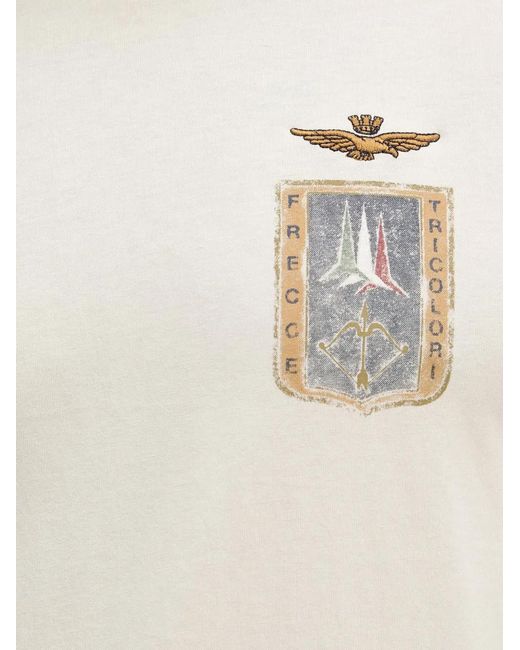 Aeronautica Militare White Frecce Tricolori Emblem Crew-Neck T-Shirt for men