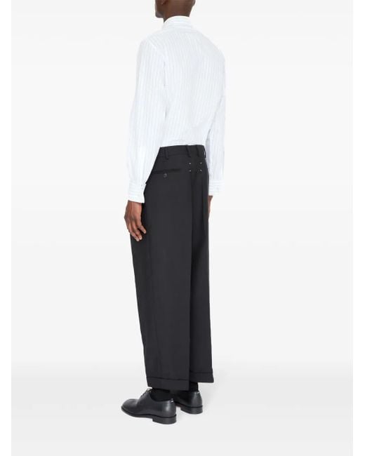 メンズ Maison Margiela ロゴ テーラードパンツ Black