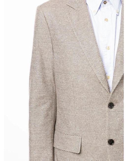 Ferragamo Gray Single-Breasted Blazer Jacket for men