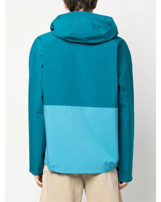 COTOPAXI Blue Colour-Block Zip-Up Hooded Jacket for men