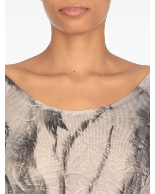 Avant Toi Trui Met Tie-Dye Print En Boothals in het Gray