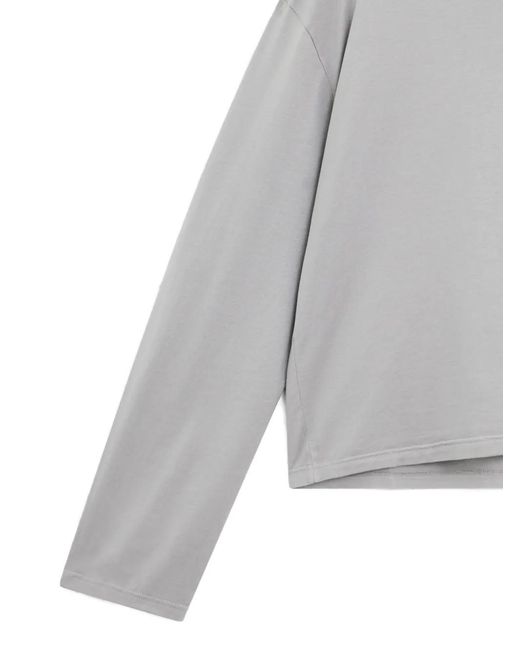 Rier Gray Long-Sleeved T-Shirt for men