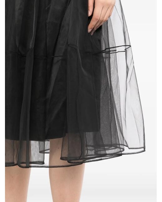 JNBY Black Tulle A-Line Skirt