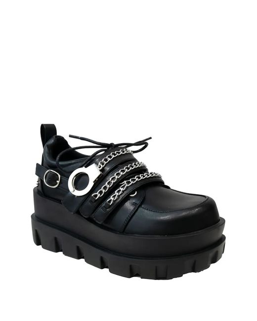 Altercore Black Neri Chain-Link Platform Shoes