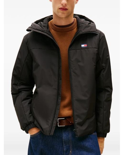 Tommy Hilfiger Black Logo-Patch Jacket for men