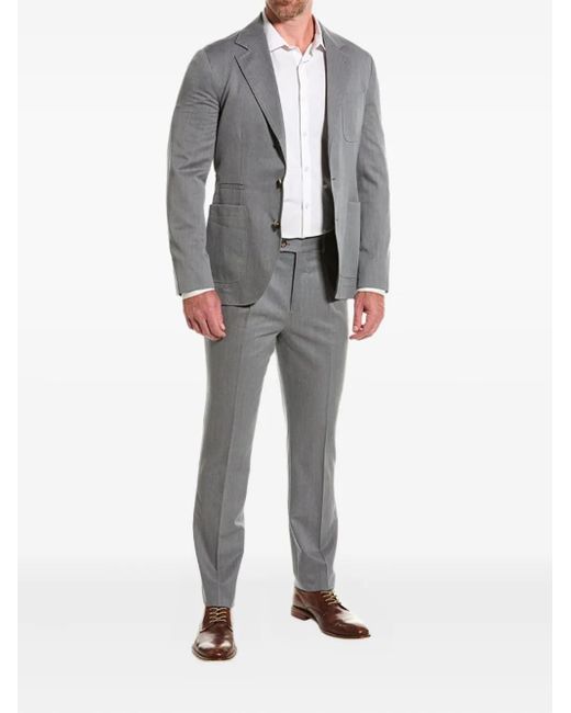 メンズ Brunello Cucinelli パッチポケット スーツ Gray