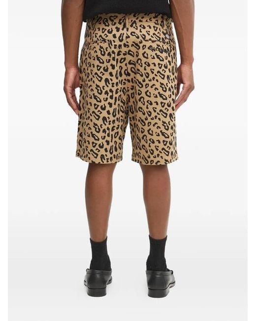 Wacko Maria Natural Animal-Print Shorts for men