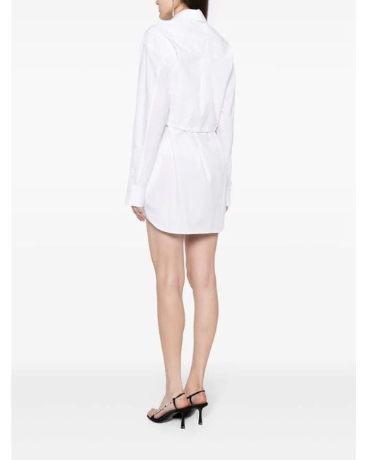 Alexander Wang White Layered Cotton Shirtdress