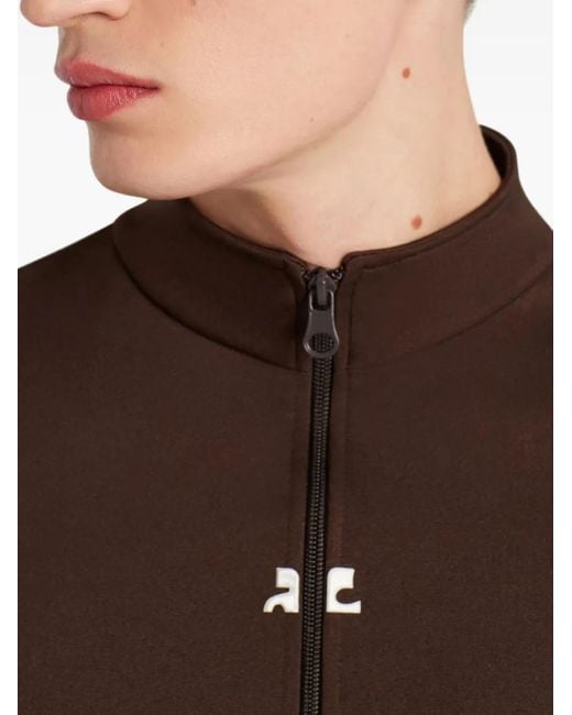 Courreges T-Shirt Met Rits En Kraag in het Brown voor heren