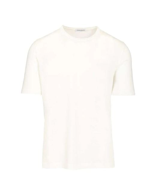 Al Duca D'aosta White Linen T-Shirt for men