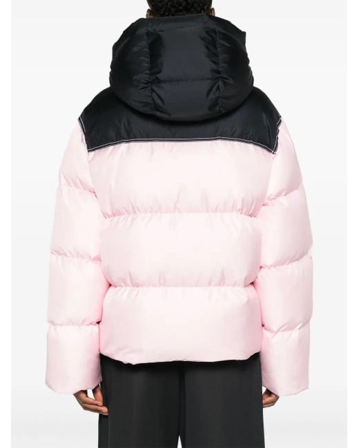 Off-White c/o Virgil Abloh Black Logo-Appliqué Puffer Jacket