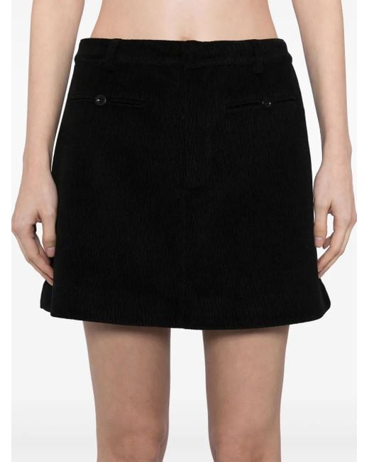 B+ AB Black Corduroy Mini Skirt
