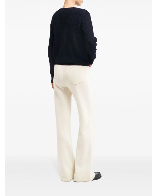 Barrie Blue V-neck Cashmere Cardigan