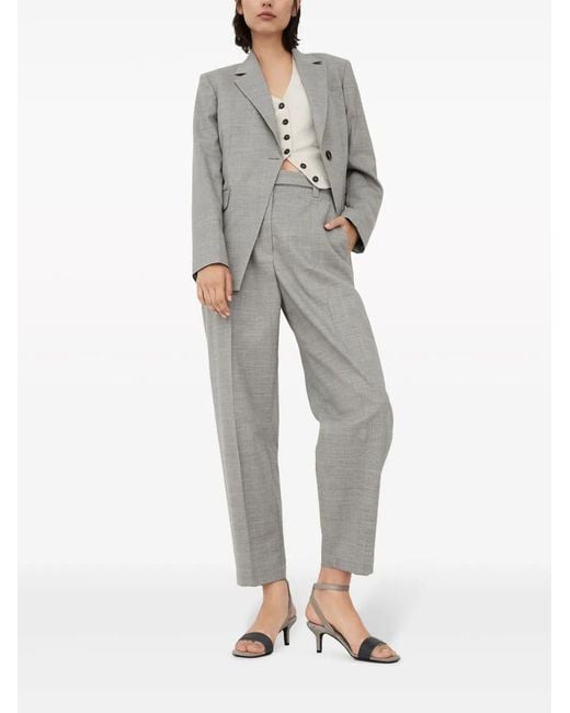 Brunello Cucinelli Metallic Suede High Heels Sandals