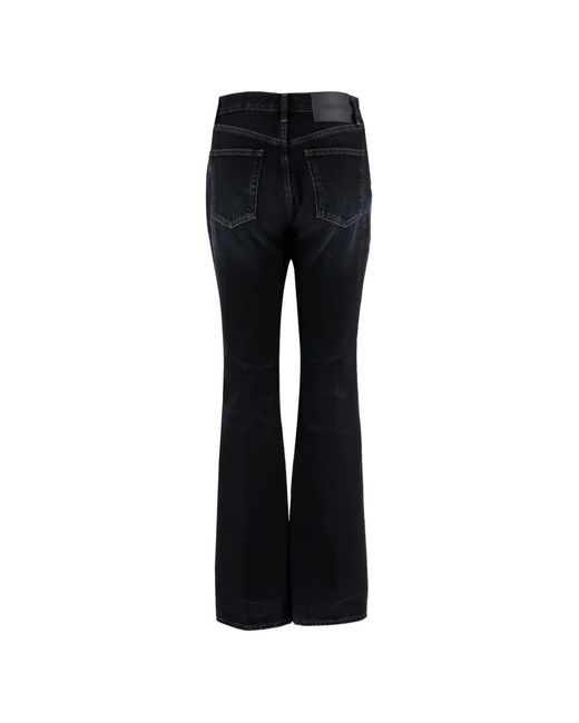 Haikure Black Button-Up Flared Jeans
