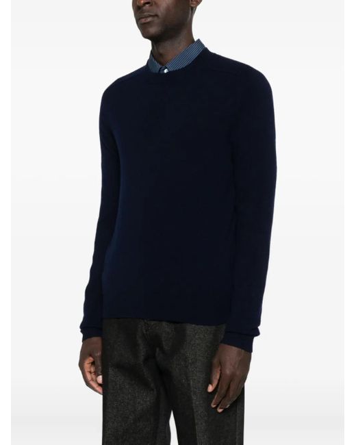 Eric Bompard Blue Hammer Crew-Neck Sweater for men