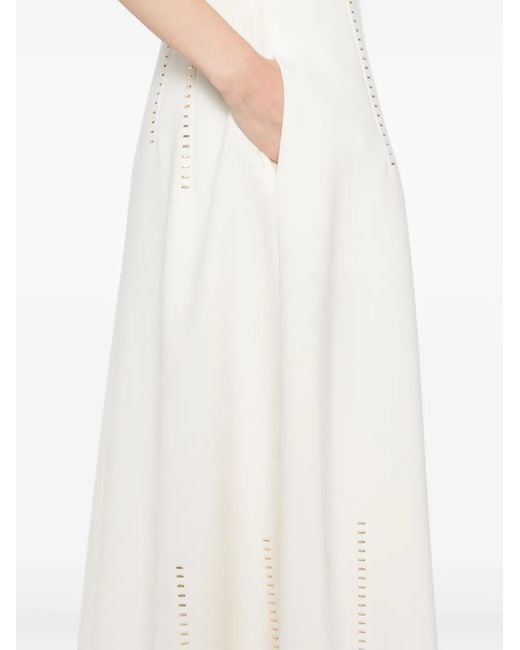 Elie Saab スタッズ ドレス White
