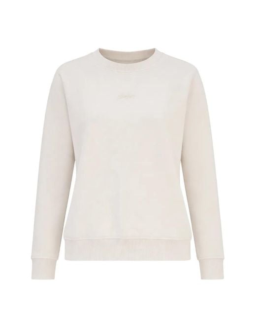 Boss White C_Ever Embroidered Sweater