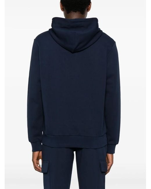 Lacoste Blue Logo-Embroidered Hoodie for men
