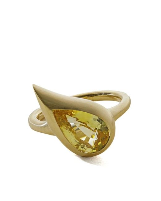 Jewels Aficionado Metallic 18Kt Mika Sapphire Pinky Ring