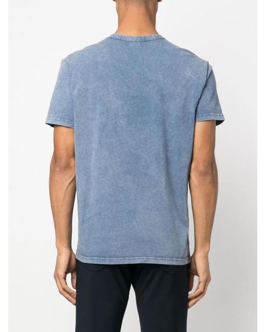Fay Blue Logo-Print Short-Sleeved T-Shirt for men