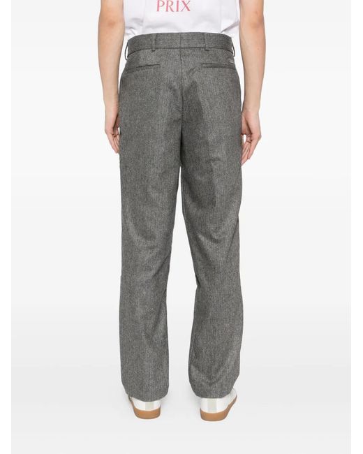 Lacoste Gray Herringbone Trousers for men