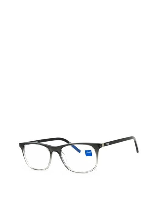 Zeiss Black Rectangle-Frame Glasses for men