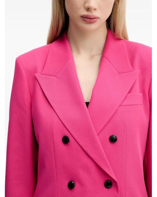 HUGO Pink Double-Breasted Blazer