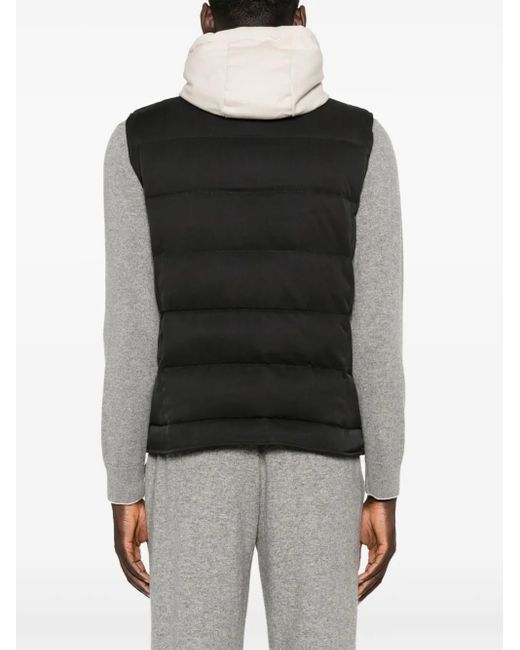 Chaleco Con Dos Materiales Eleventy de hombre de color Black