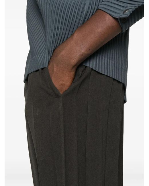 Homme Plissé Issey Miyake Black Pleated Trousers for men