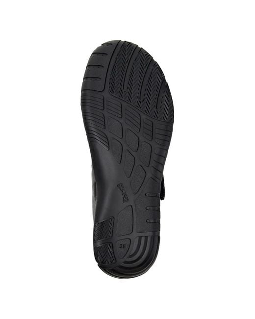 Camper Black Peu Path Touch-Strap Ballet Flats