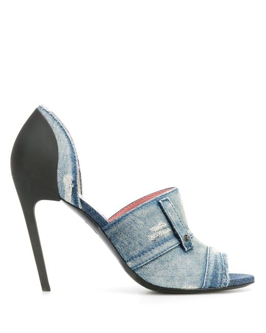 DIESEL Sa-slanty Otd Pumps In Denim in 