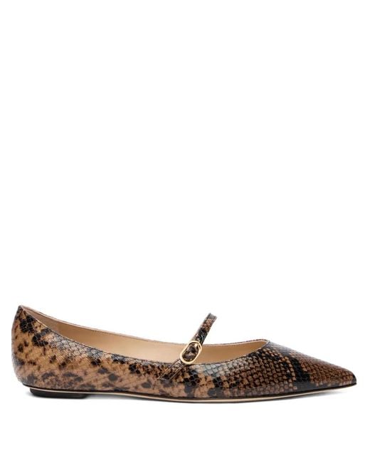 Stuart Weitzman Brown Emilia Ballet Flats