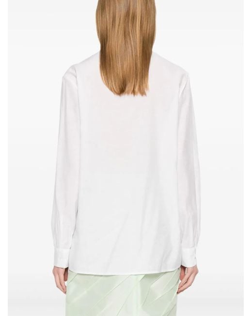 Manuel Ritz White Hemd Mit Sheer-Effekt