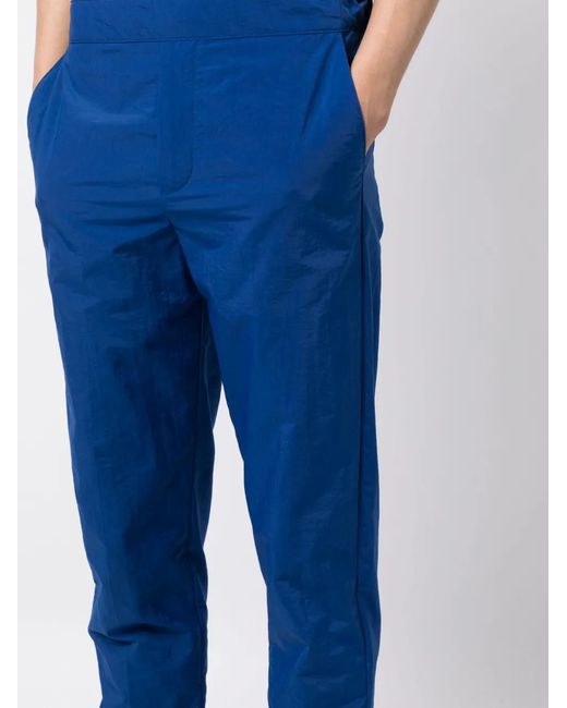Maison Kitsuné Blue Straight-Leg Cotton Trousers for men