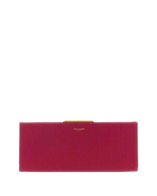 Saint Laurent Red Small Midnight Clutch