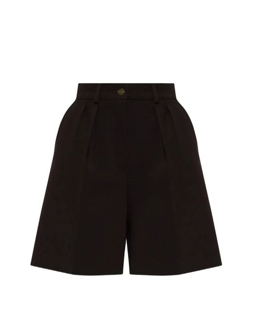 Max Mara Black Sauna Pleated Shorts