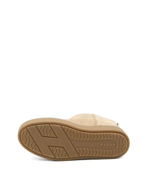 Hogan Natural Stiefel Aus Wildleder Mit Shearling