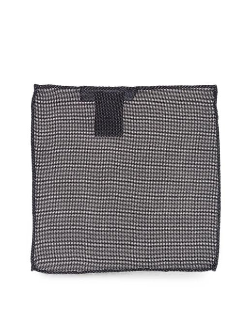 DSquared² Gray Open-Knit Silk Pocket Square for men