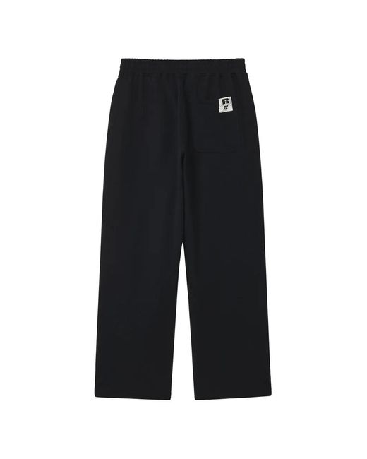 Izzue Black Logo-Patch Track Pants for men