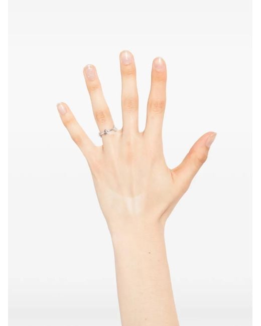 Agnes B. White Double Bloom Ring